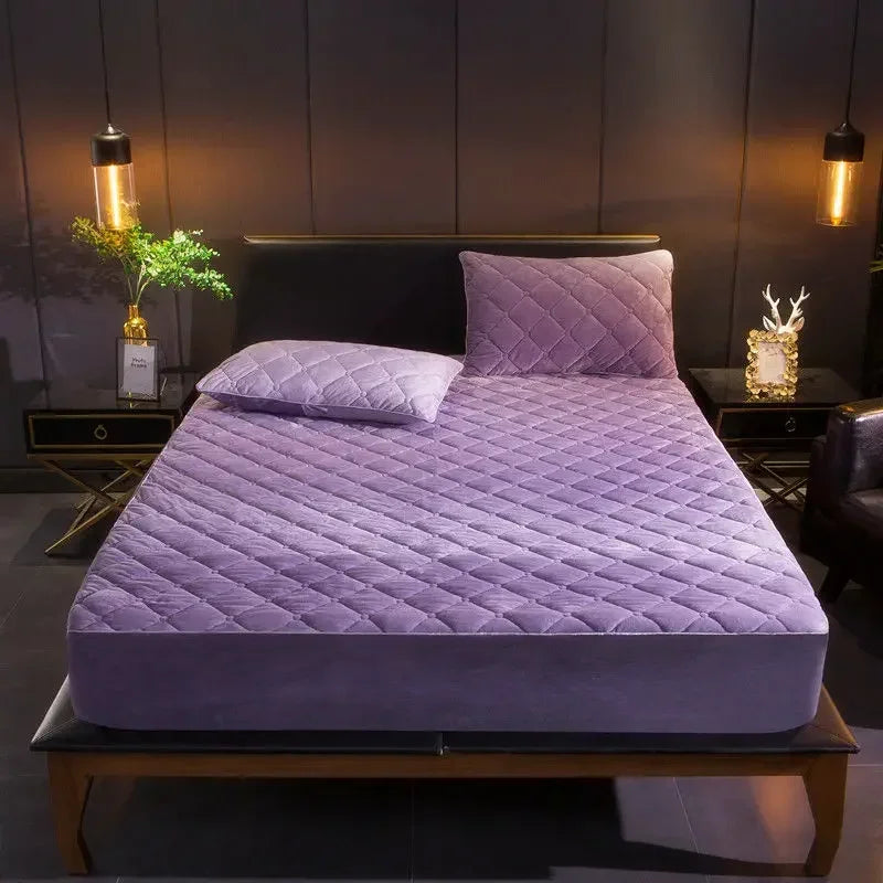 Housse de matelas en velours cristal, taie d'oreiller non incluse
