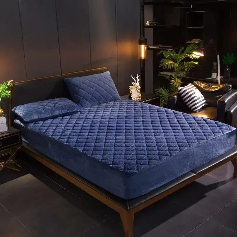 Housse de matelas en velours cristal, taie d'oreiller non incluse