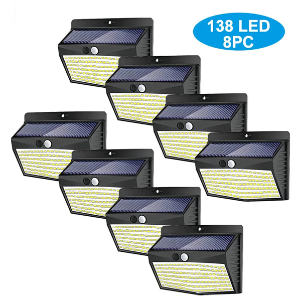 SolarBright 138: 138 LED Solar-Wandleuchte