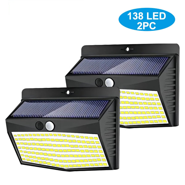 SolarBright 138: 138 LED Solar-Wandleuchte