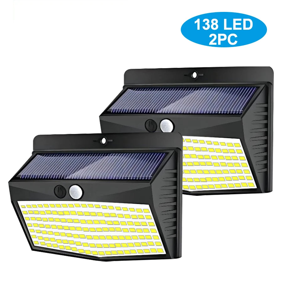 SolarBright 138 : Lampe Murale Solaire 138 LED