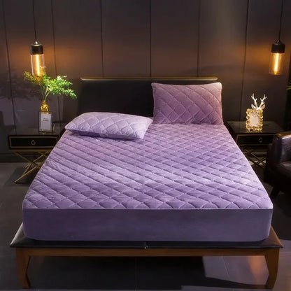 Housse de matelas en velours cristal, taie d'oreiller non incluse