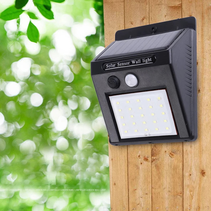 Lampe murale solaire  avec détecteur de mouvement  avec capteur LED, imperméable