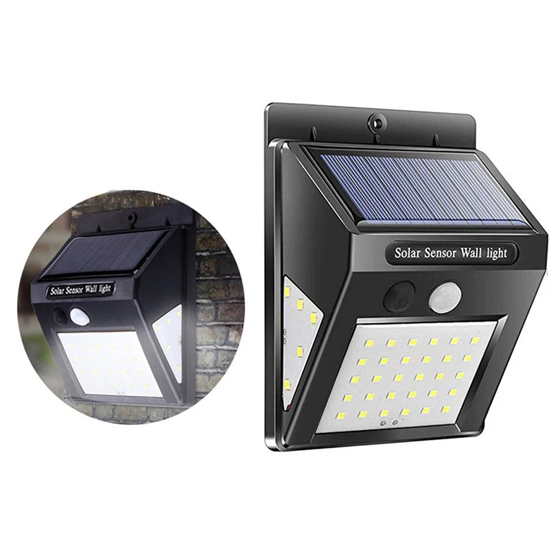 Lampe murale solaire  avec détecteur de mouvement  avec capteur LED, imperméable