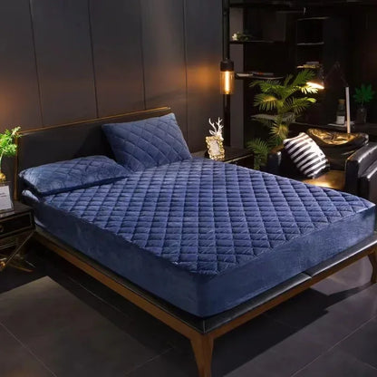 Housse de matelas en velours cristal, taie d'oreiller non incluse