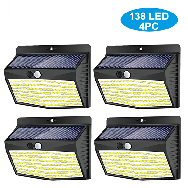 SolarBright 138: 138 LED Solar-Wandleuchte