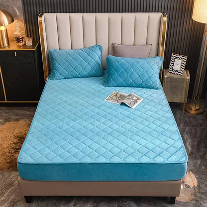 Housse de matelas en velours cristal, taie d'oreiller non incluse