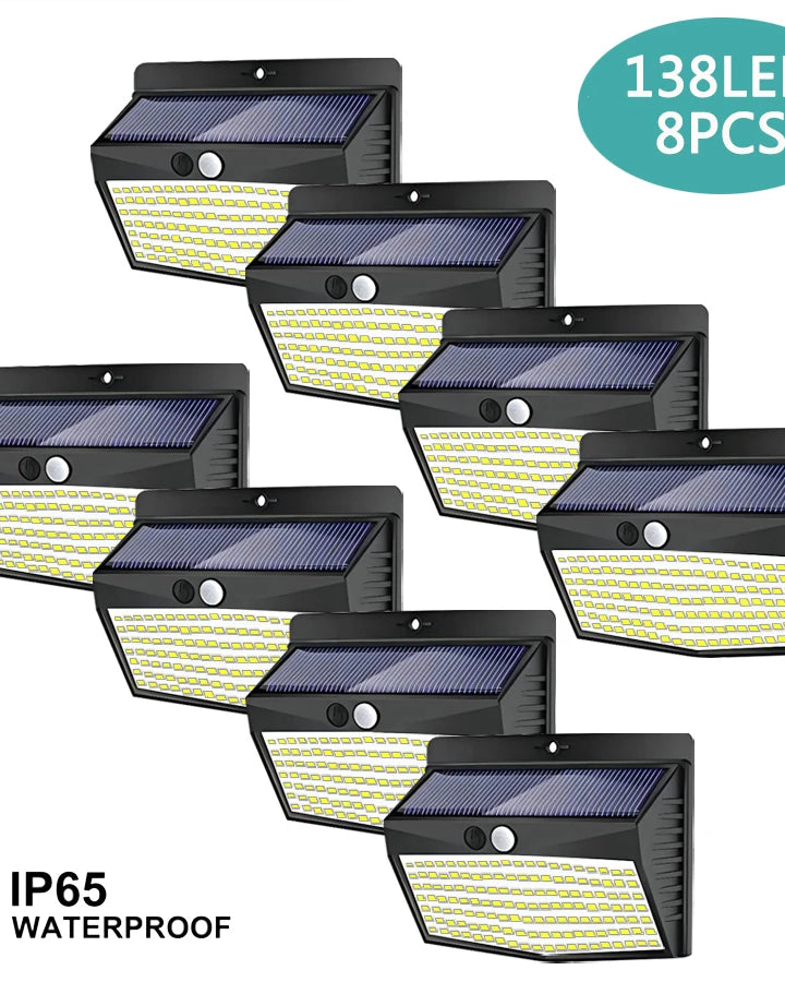 SolarBright 138 : Lampe Murale Solaire 138 LED
