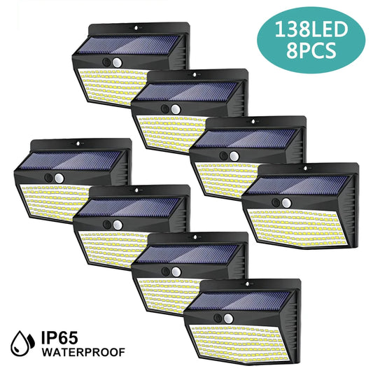 SolarBright 138 : Lampe Murale Solaire 138 LED