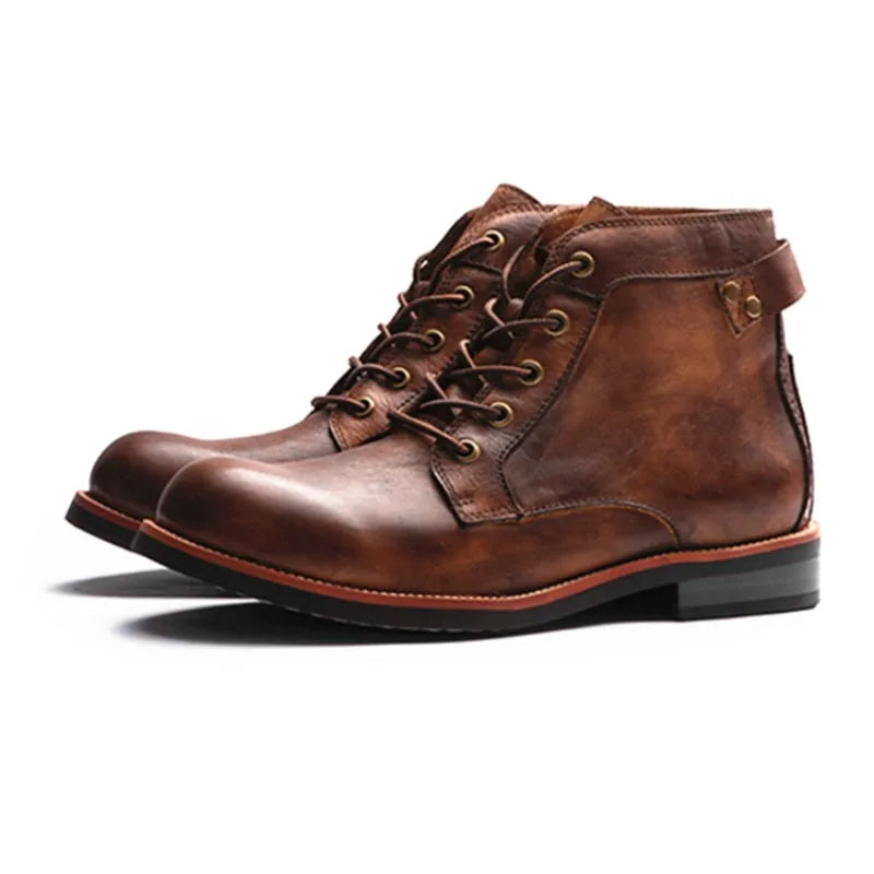 Bottines en cuir pour hommes